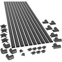 D-Line PVC Black Micro Trunking Pack 34 Pieces (383RA)