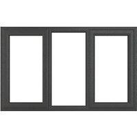 Crystal Left & Right-Hand Opening Clear Triple-Glazed Casement Anthracite on White uPVC Window 1770mm x 1040mm (384JN)