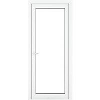Crystal Fully Glazed 1-Clear Light Right-Handed White uPVC Back Door 2090mm x 920mm (384KF)
