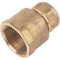Flomasta Brass Compression Adapting Female Coupler 15mm x 3/4" (38542)