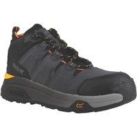 Regatta Hyperfort S1P Size 9 Black/Gun Metal Waterproof Safety Boots (385JW)