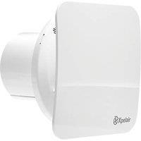 Xpelair LVCV4SR 100mm (4") Axial Bathroom or Kitchen Extractor Fan with Humidistat & Timer White 220-240V (386GX)