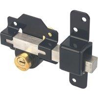 GateMate Black Double Long Throw Lock 50mm 154mm (386YV)
