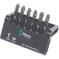 Wera Impaktor 1/4" Hex Shank PZ TriTorsion Bit Set 6 Pieces (387FP)