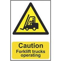 Essentials 'Caution Forklift Trucks Operating' Sign 420mm x 297mm (387PX)