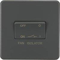 Knightsbridge 10AX 1-Gang TP Fan Isolator Switch Anthracite (387TY)