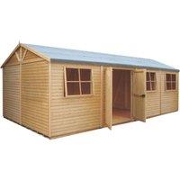 Shire 20' x 10' 6" (Nominal) Apex Tongue & Groove Timber Workshop with Assembly (38824)