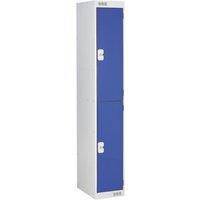 LinkLockers 2-Door Security Locker 1800mm x 300mm Blue (38863)