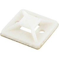 Essentials Cable Tie Bases Natural 25mm x 25mm 100 Pack (38890)