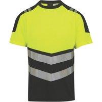 Regatta Hi-Vis XPro Short Sleeve T-Shirt Black/Yellow Small 38" Chest (388YA)