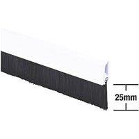 Stormguard Bottom Door Brush Draught Excluder White 1m (3891V)