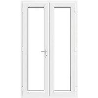 Crystal White Double-Glazed uPVC French Door Set 2090mm x 1290mm (389JP)