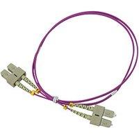 Labgear Duplex Multi Mode Purple SC- SC OM4 LSZH Fibre Optic Cable 1m (389KM)