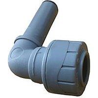 PolyPlumb Enhanced Plastic Push-Fit Equal 90 Spigot Elbow 15mm (389RF)