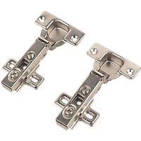 Nickel 110 Sprung Concealed Clip-On Hinges 110mm 2 Pack (39093)