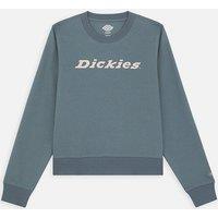 Dickies Heavyweight Wordmark Crew Womens Fleece Light Grey Size 12 (390XC)