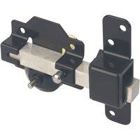 GateMate Black Single Long Throw Lock 50mm 154mm (390YV)