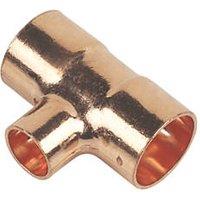 Flomasta Copper End Feed Reducing Tee 15mm x 15mm x 10mm (39116)