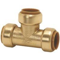 Tectite Classic Brass Push-Fit Equal Tee 15mm (3911X)