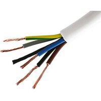 Time 3095Y White 5-Core 0.75mm Flexible Cable 10m Coil (391PF)