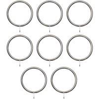 Renaissance Polished Chrome Metal Curtain Rings 28mm 8 Pack (392CK)
