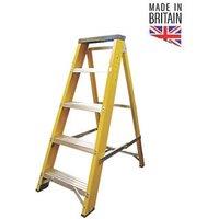 Lyte Fibreglass 0.99m 5 Step Swingback A Frame Step Ladder (394FH)