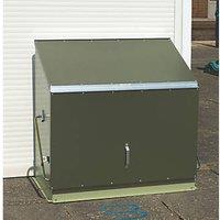 Trimetals Sentinel 3' 6" x 2' (Nominal) Pent Metal Tool Store with Base Olive/Moorland Green (394RY)