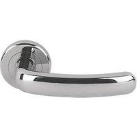 Serozzetta Shape Lever on Rose Door Handles Pair Polished Chrome (3952P)