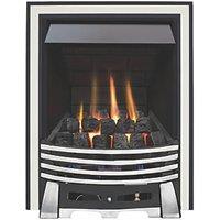 Focal Point Elysee Chrome Rotary Control Inset Gas Multiflue Fire 480mm x 108mm x 585mm (3958G)