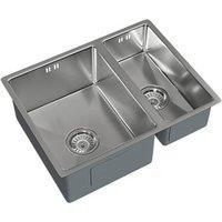 ETAL Elite 1.5 Bowl Stainless Steel Inset / Undermount Kitchen Sink Brushed Steel 555mm x 440mm (395JL)