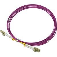 Labgear Duplex Multi Mode Purple LC- LC OM4 LSZH Fibre Optic Cable 3m (395KM)
