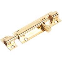Straight Door Bolt Polished Brass 76mm (39665)