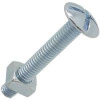 Easyfix Bright Zinc-Plated Roofing Bolts M6 x 50mm 10 Pack (3968J)