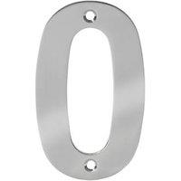 Eclipse Door Numeral 0 Polished Stainless Steel 100mm (396FT)