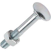 Easyfix General Purpose Threaded Coach Bolts Carbon Steel Bright Zinc-Plated M12 x 180mm 25 Pack (39783)