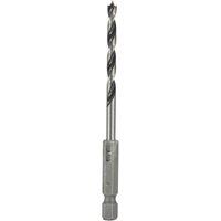 Titan Hex Shank Double-Flute Brad Point Wood Drill Bit 4mm x 95mm (398PR)