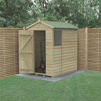 Forest Beckwood 4' x 6' (Nominal) Apex Shiplap Timber Shed with Assembly (398RF)