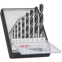 Bosch Straight Shank Double-Flute Brad Point Wood Drill Bit Set 8 Pieces (398TR)