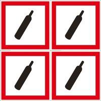 Essentials Compressed Gas GHS Labels (Sheet) 100mm x 100mm (398YU)