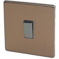 Varilight 10AX 1-Gang 2-Way Light Switch Brushed Bronze (3991H)