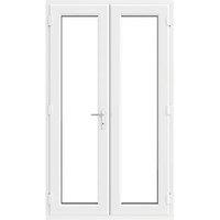 Crystal White Triple-Glazed uPVC French Door Set 2055mm x 1190mm (399JN)