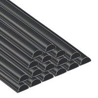 D-Line PVC Black Mini-Trunking 30mm x 15mm x 2m 16 Pack (399KU)