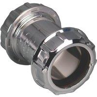 FloPlast CW08 Compression Uni Waste Coupler Chrome 40mm x 40mm (399VF)