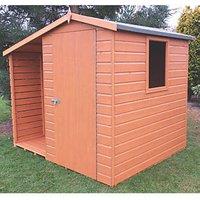 Shire 6' 6" x 6' (Nominal) Apex Timber Shed with Log Store (400TJ)