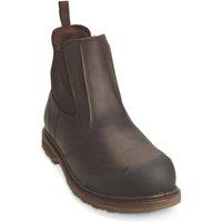 Site Prairie Size 8 Brown Water-Resistant Steel Toe Cap Safety Dealer Boots (4026P)