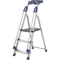 Werner Aluminium 1.22m 3 Step Platform Step Ladder With Handrail (402CJ)