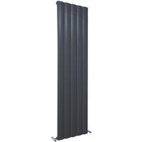 Kudox AluLite Arc 1800mm x 470mm 3994BTU Black Vertical Designer Radiator (402FH)