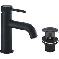 Highlife Bathrooms Dundas Basin Mono Mixer Matt Black (402HL)