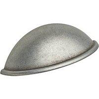 Elite Knobs & Handles PLAIN Cup Pull Antique Pewter 80mm (402KK)