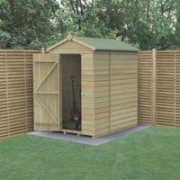 Forest Beckwood 4' x 6' (Nominal) Apex Shiplap Timber Shed with Base (402RF)